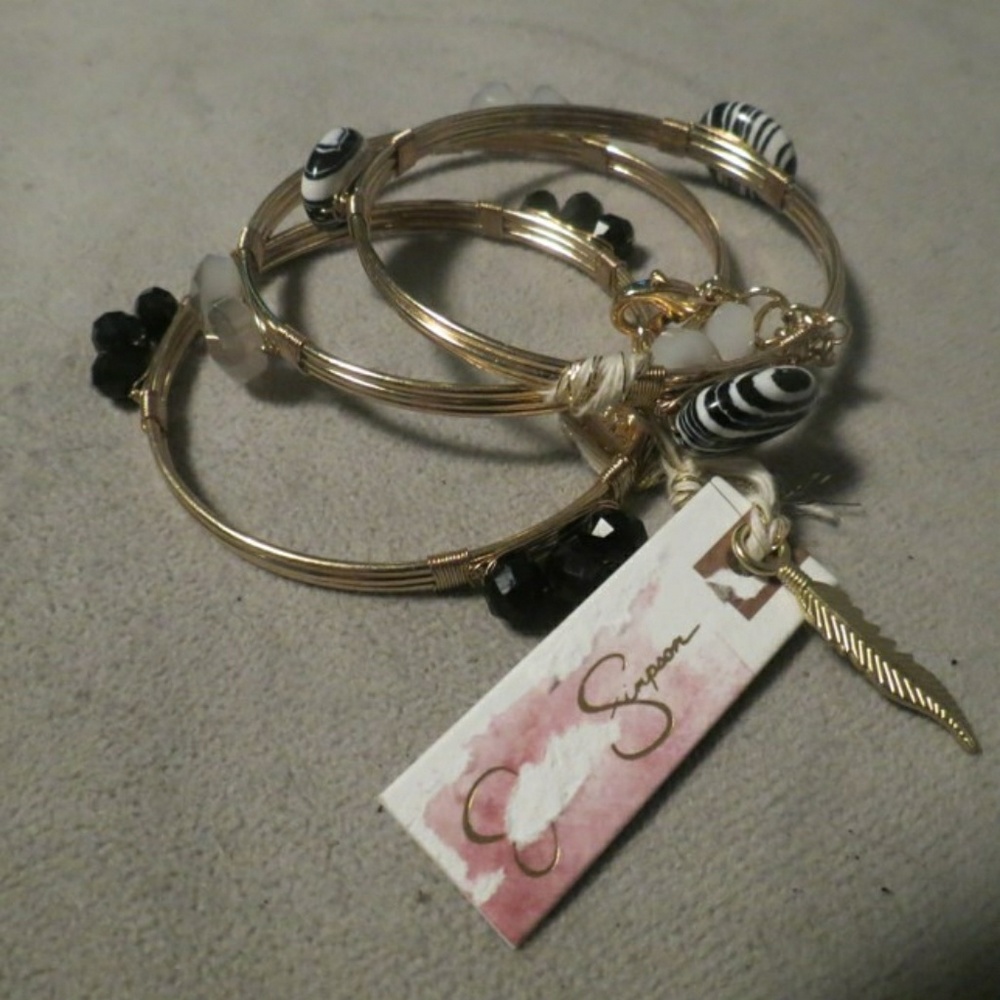 Jessica Simpson trio of bangle bracelets